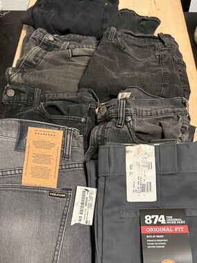 LOT of 7 pairs of boys men’s work jeans